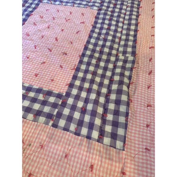 1940-1980 Screen Print QUILT CRIB Hand Made Toddler BLANKET /THROW DEER BEAR DOG - Picture 7 of 9